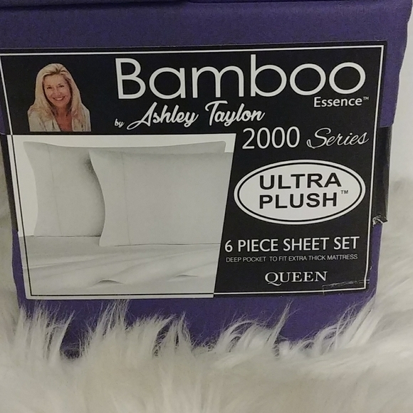 Bamboo Essence Queen Purple Sheet Set - Picture 2 of 10